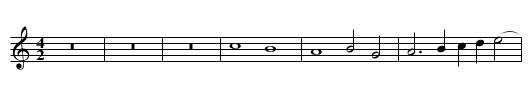 Missa Ave regina coelorum First Section Credo - staff notation