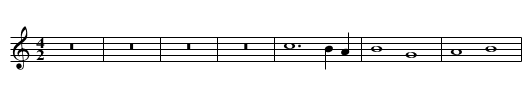 Missa Ave regina coelorum Sanctus - staff notation