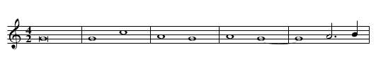 Missa Beatus Laurentius First Section Benedictus - staff notation