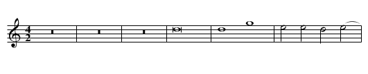 Missa Beatus Laurentius First Section Credo - staff notation