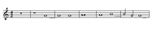 Missa Benedicta es Crucifixus Credo - staff notation