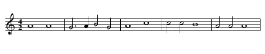 Missa Benedicta es homines Credo - staff notation