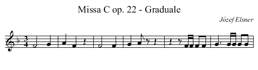 Missa C op. 22 - Graduale - staff notation