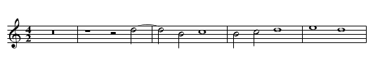Missa De Beata Marie Virginis (I) First Section Benedictus - staff notation