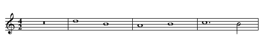 Missa De Beata Marie Virginis (I) First Section Sanctus - staff notation