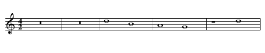 Missa De Beata Marie Virginis (II) Sanctus - staff notation