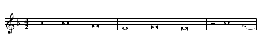Missa De beata virgine (1570) Agnus I - staff notation