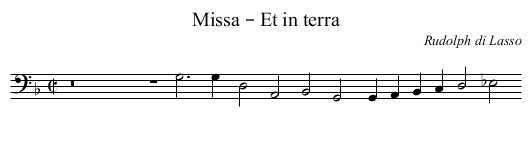 Missa – Et in terra - staff notation