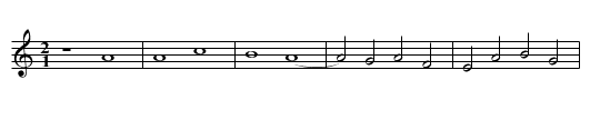 Missa Hercules dux Ferrarie / Gloria - staff notation