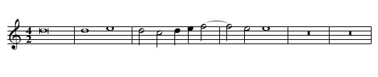 Missa Hodie Christus Natus Est First Section Credo - staff notation