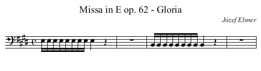 Missa in E op. 62 - Gloria - staff notation