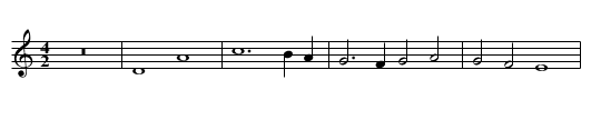 Missa In festis Apostolorum (II) First Section Sanctus - staff notation
