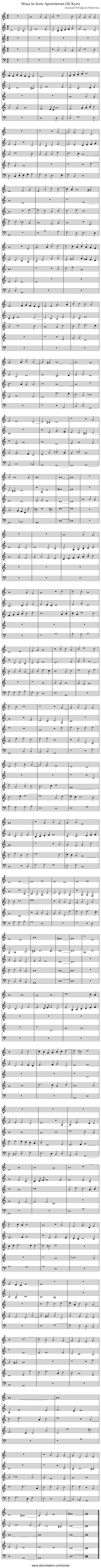 Missa In festis Apostolorum (II) Kyrie - staff notation