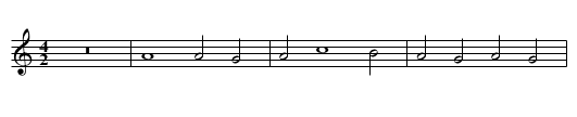 Missa In festis Apostolorum (II) Kyrie - staff notation