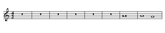 Missa In illo tempore Kyrie - staff notation