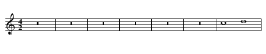 Missa In minoribus duplicibus Agnus II - staff notation