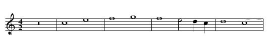 Missa In minoribus duplicibus First Section Benedictus - staff notation