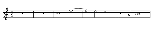 Missa In minoribus duplicibus First Section Sanctus - staff notation