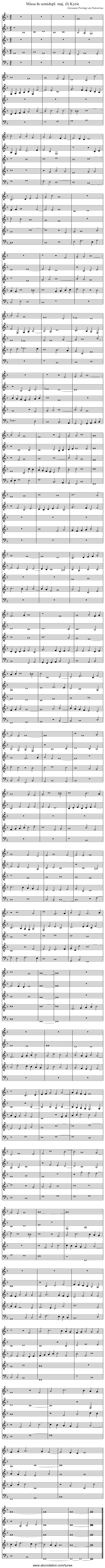 Missa In semidupl. maj. (I) Kyrie - staff notation