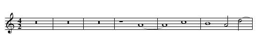 Missa In te Domine speravi (1593-4) Crucifixus Credo - staff notation