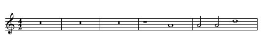 Missa In te Domine speravi (1593-4) First Section Credo - staff notation