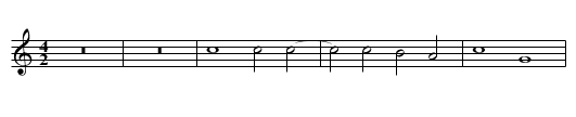 Missa In te Domine speravi (1599) First Section Kyrie - staff notation