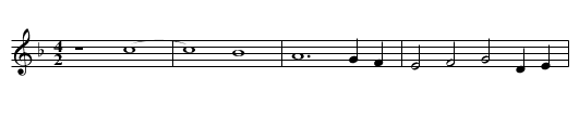 Missa Inviolata Benedictus - staff notation