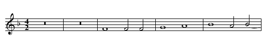 Missa Inviolata Kyrie - staff notation