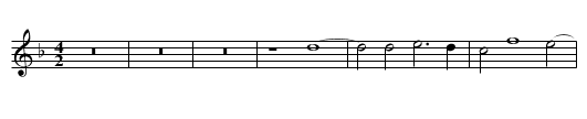 Missa Io mi son giovinetta (1570) Agnus I - staff notation