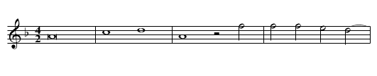 Missa Je suis desheritee First Section Benedictus - staff notation