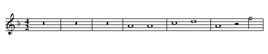 Missa Je suis desheritee Sanctus - staff notation