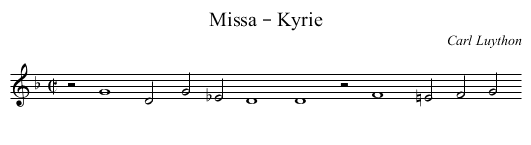 Missa – Kyrie - staff notation