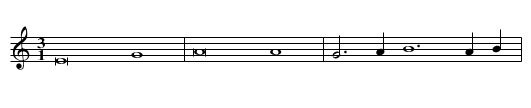Missa La sol fa re mi / Gloria - staff notation