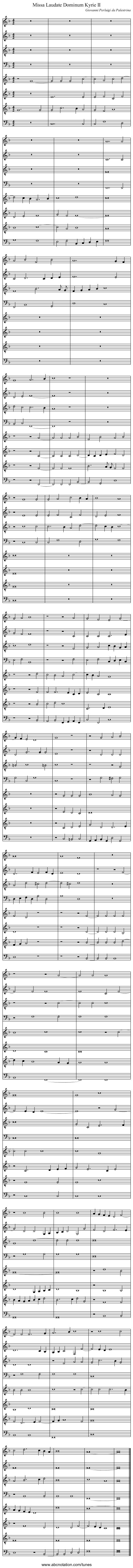 Missa Laudate Dominum Kyrie II - staff notation