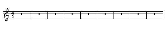 Missa L'homme arme (1570) Benedictus - staff notation