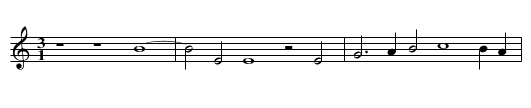 Missa Mi mi / Kyrie - staff notation