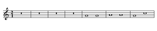 Missa Mon seul plaisir / Credo - staff notation