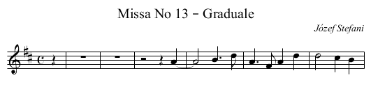 Missa No 13 – Graduale - staff notation