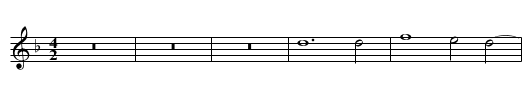 Missa O Rex gloriae Crucifixus Credo - staff notation