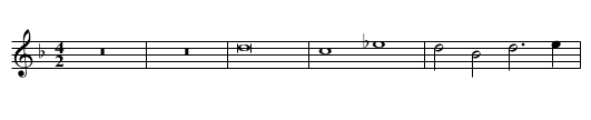Missa Panem nostrum First Section Benedictus - staff notation