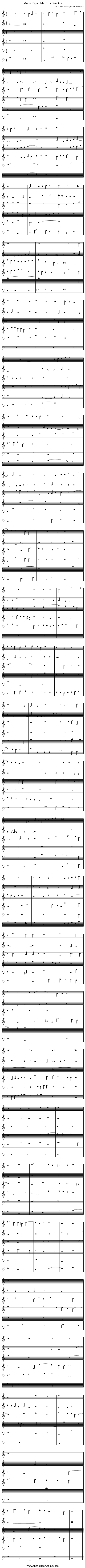 Missa Papae Marcelli Sanctus - staff notation