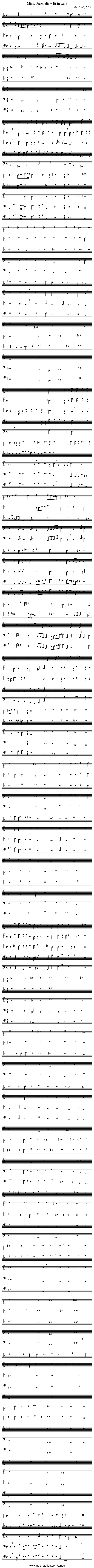 Missa Paschalis – Et in terra - staff notation