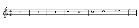 Missa Pater noster Agnus I - staff notation