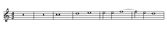 Missa Pater noster First Section Credo - staff notation