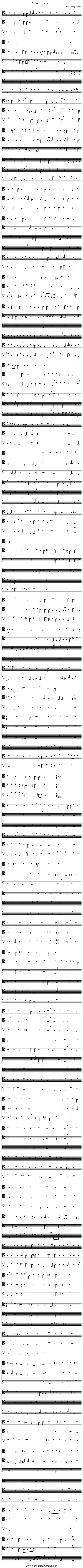 Missa – Patrem - staff notation