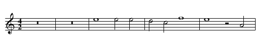 Missa Petra sancta Kyrie - staff notation