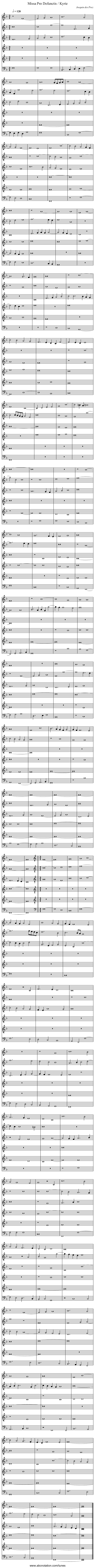 Missa Pro Defunctis / Kyrie - staff notation