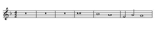 Missa Qual e il piu grande'amore First Section Benedictus - staff notation
