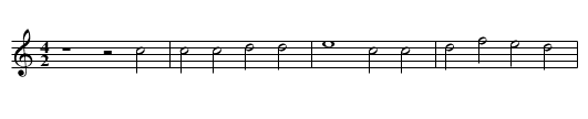 Missa Quam pulchra es First Section Credo - staff notation