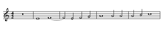 Missa Quando lieta sperai First Section Credo - staff notation